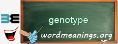 WordMeaning blackboard for genotype